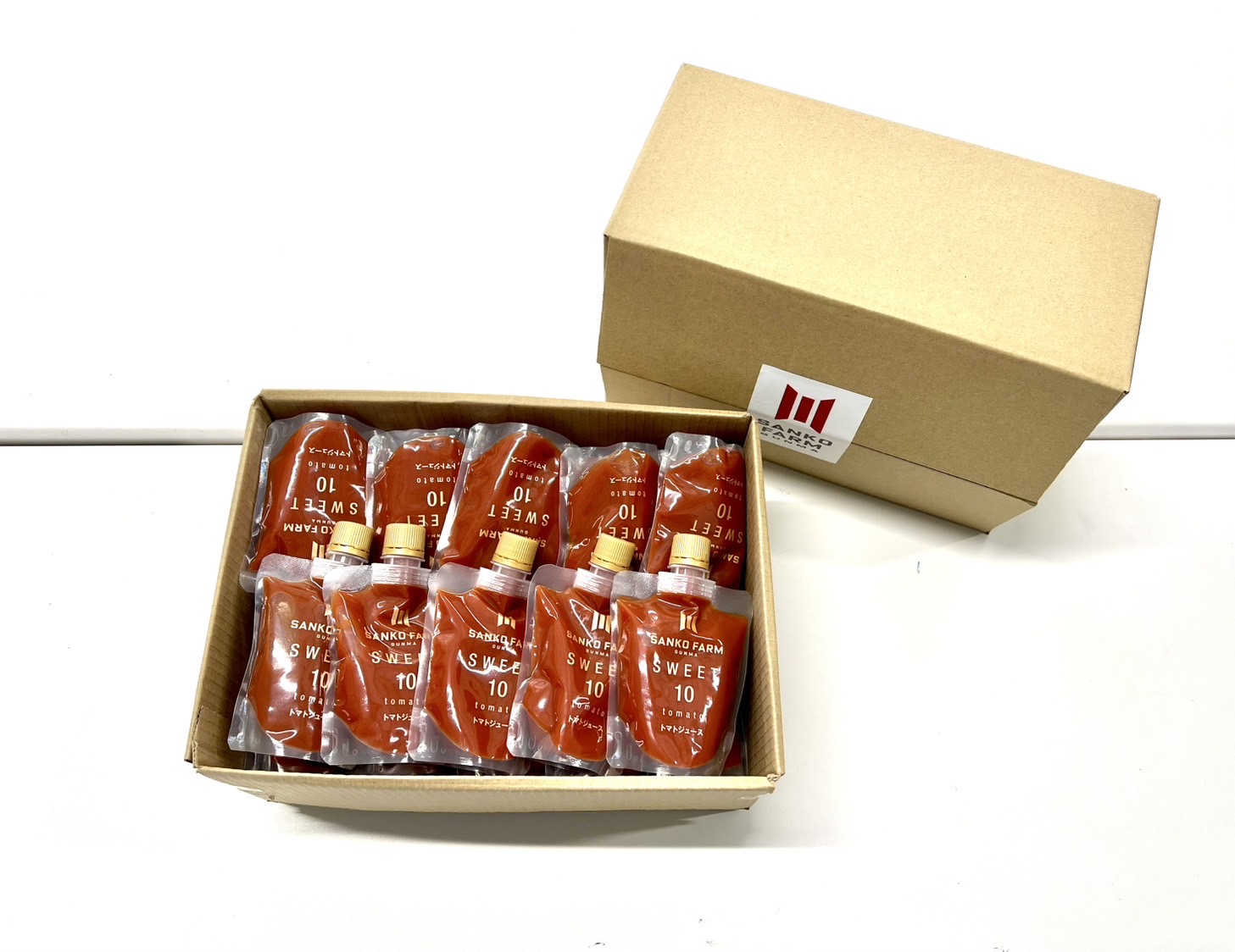 sweet10トマトジュース20本30本入り箱の使用変更について